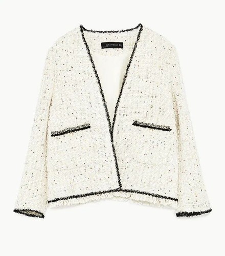 Zara white pearl sequin - zara,
