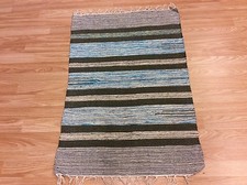 Striped Blue Green Handloomed