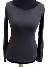 Promod Dark Grey Top Size 6 long sleeve womens