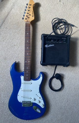 Rockburn electric guitar blue - rockburn,
