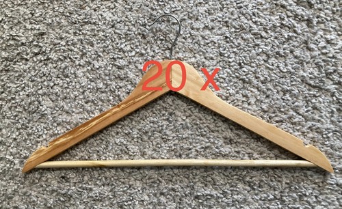 Wooden coat hangers - 20,