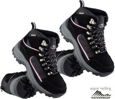 Ladies Ankle High Waterproof Leather Hiking Walking Womens Boots Trainers Shoes