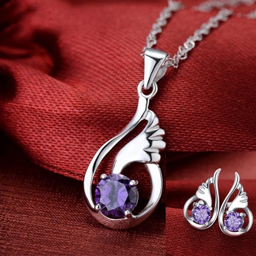 Angel wing pendant necklace - angel,