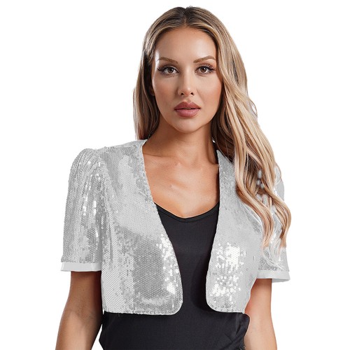 Women sequin shrug short - sequin,