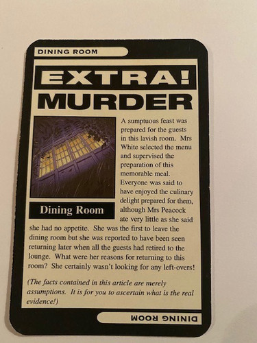 Cluedo 1996 spare replacement - cluedo, spare/replacement