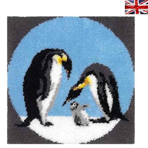 Penguin latch hook kit diy - penguin,