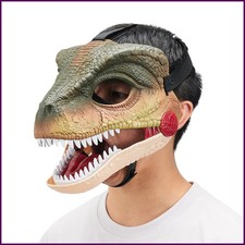 Funny Dinosaur Mask Dino Mask Moving Jaw Halloween Mask Dinosaur Head Face Mask