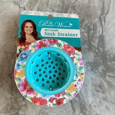 The Pioneer Woman Retro Teal Vintage Floral Kitchen Sink Strainer New  