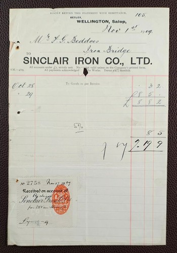 1909 sinclair iron ketley - 1909,