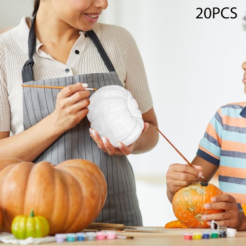 20x white artificial pumpkins - 20x,