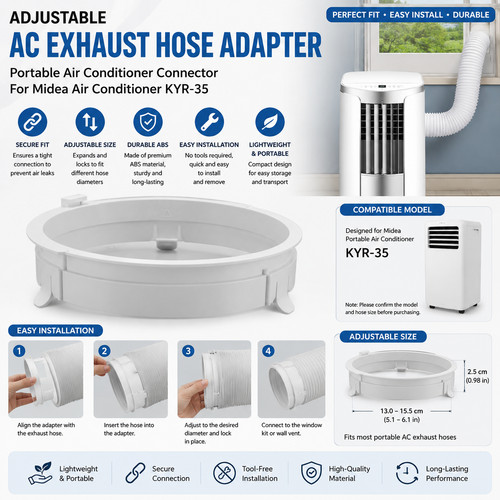 Exhaust hose adapter for - ac,