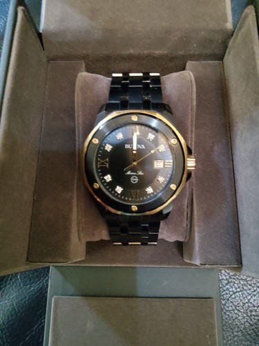 Bulova black mens analogue - bulova,