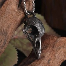 Retro Nordic Crow Skull