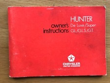 CHRYSLER HUNTER 1972 Owner's