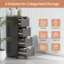 Bathroom Floor Cabinet Brown