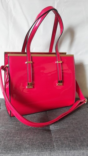 Hot pink patent structured - patent,