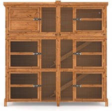 6ft Triple Rabbit Hutch Large