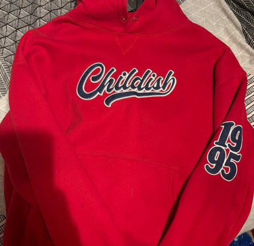 Red childish hoodie - childish,