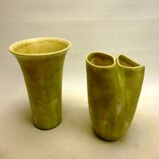 Beswick Vases Matching Pattern Pair Twin Neck 1457 + Single Vase Green READ DESC
