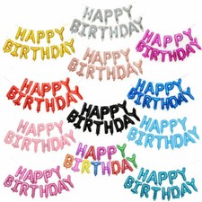 Large happy birthday - birthday, balloons