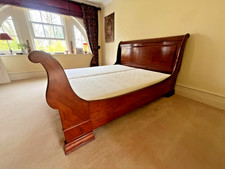 Simon Horn Chatsworth Bateau Sleigh Bed - Super King sized in Mahogany wood