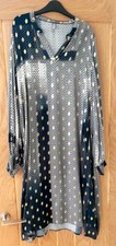 CULTURE FESTIVE DRESS FROM DANISH WARDROBE BLACK/GOLD/GREY SIZE 16