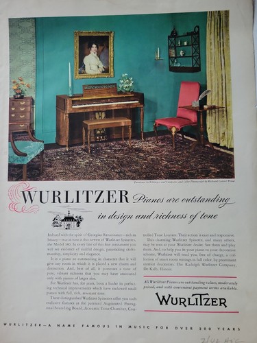 1942 wurlitzer piano kittinger - 1942,