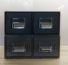 Vintage Velos 2 x Metal Filing Cabinet, Double Drawer, Industrial Grey