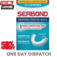 Seabond Denture Fixative Seals, Soft Adhesive Cushion,Protect Gums, 30 Lowers UK