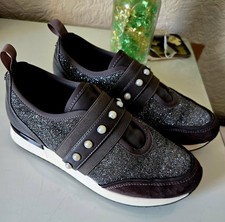 Kurt Geiger Miss KG Kameron Grey Silver Trainers EU 39 - UK 6 USA 8.5