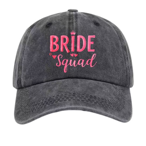 Glossy pink bride squad - bride,