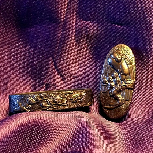 Japanese katana fuchi kashira - japanese,
