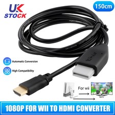 150cm Plug & Play For Wii to HDMI Adapter Converter fast Game Conversion Cord