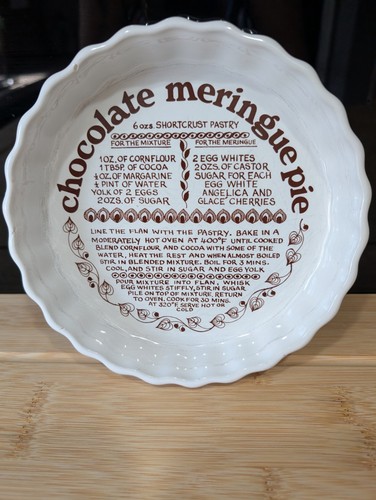 Vintage ceramic pie dish - pie,