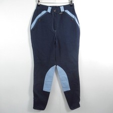 Dublin Horse Riding Jodhpurs Equestrian Trousers Pants UK6 Stretch Blue Two Tone