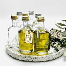 Miniature 50ml Bottles - Choose Either Gold,  Silver, Black or White Caps