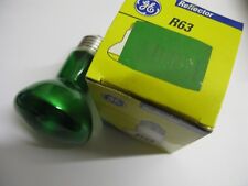 10 x GE GREEN Coloured R63 60W E27 ES Dimmable Reflector Disco DJ Lamp 240V UK