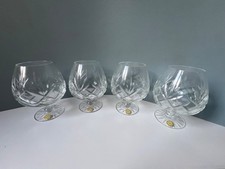 Set of 4 Vintage Hand Cut Lead