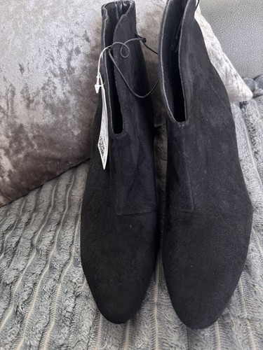 New black faux suede - suede, ankle