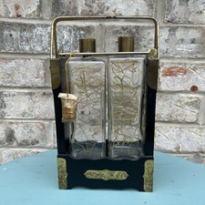 Vintage English Bar Set Wood