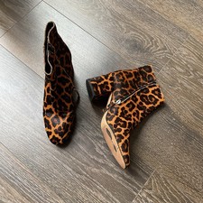 Zara Leopard Print Boots Size