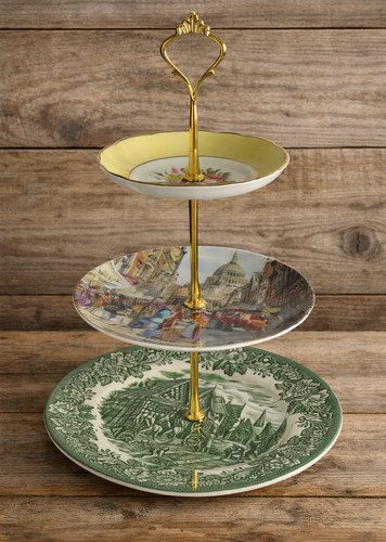 Tier cake stand - 3, vintage