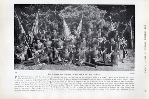 1900 boer war print - print, officers
