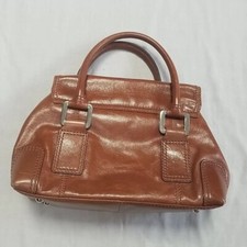 Ri2K Leather Bag Handbag Brown Leather Bag Top Handle Brown Tote Pockets snap S