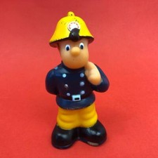 Vintage Fireman Sam Kids Welsh TV Show Squeak Toy Figure Cake Topper 1980s 1987