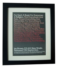 IAN BROWN+FEAR+POSTER+AD+RARE