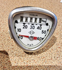 Vintage VEGLIA  Speedometer Classic Moped Mobylette  ,60 mph 