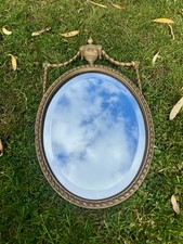 Vintage Giltwood Gesso Regency Revival Neoclassical Wall Mirror