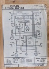 Original LUCAS Austin A40 Devon & Dorset Wiring Diagram 1946-47 W74061