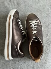 CLARKS UN MAUI Un Structured Shoes Bronze Leather Trainers Size UK 4.5 D EU 37.5